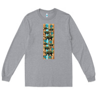 Heather Grey dinosaur ankylosaurus pen wrap Long Sleeve Tee - Artiststas