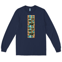Navy dinosaur ankylosaurus pen wrap Long Sleeve Tee - Artiststas