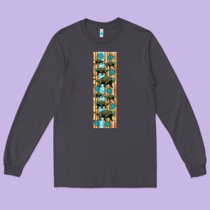 Dinosaur Ankylosaurus Pen Wrap Long Sleeve Tee Designed By Artiststas
