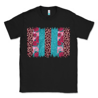 Black valentines day leopard rose glitter brush stoke Classic Tee - JahusDesignShop