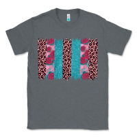 Charcoal Heather valentines day leopard rose glitter brush stoke Classic Tee - JahusDesignShop