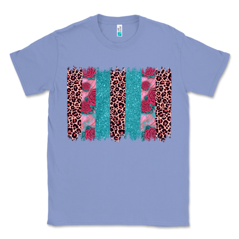 Valentines Day Leopard Rose Glitter Brush Stoke Classic Tee by JahusDesignShop | Teevron