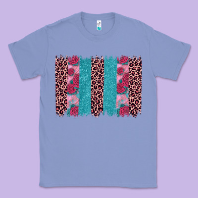 Valentines Day Leopard Rose Glitter Brush Stoke Classic Tee Designed By Jahusdesignshop
