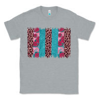 Heather Grey valentines day leopard rose glitter brush stoke Classic Tee - JahusDesignShop