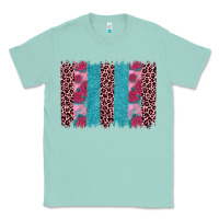 Seafoam valentines day leopard rose glitter brush stoke Classic Tee - JahusDesignShop