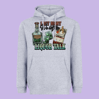 Last Night We Let The Liquor Talk Cowboy Western C Heavyweight Hoodie Designed By Nancycooperartshop