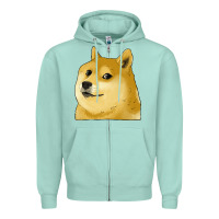 Seafoam doge coin shiba dog Zipper Hoodie - Jasminsmagicworld