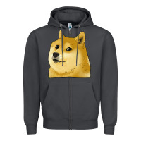 Smoke doge coin shiba dog Zipper Hoodie - Jasminsmagicworld