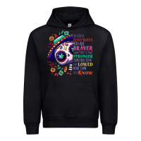 Black You are braver than you think sugar skull Urban Hoodie - NancyCooperArtShop