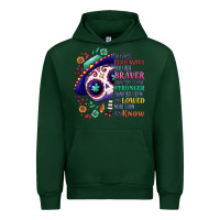 Forest Green You are braver than you think sugar skull Urban Hoodie - NancyCooperArtShop