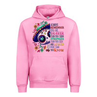Fuchsia Pink You are braver than you think sugar skull Urban Hoodie - NancyCooperArtShop