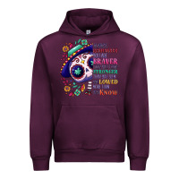 Mauve Wine You are braver than you think sugar skull Urban Hoodie - NancyCooperArtShop