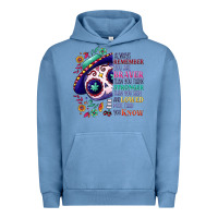 Pigment Pebble Blue You are braver than you think sugar skull Urban Hoodie - NancyCooperArtShop