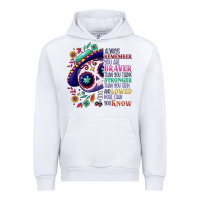White You are braver than you think sugar skull Urban Hoodie - NancyCooperArtShop