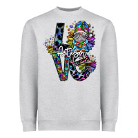 Heather Grey love autism Heavyweight Sweatshirt - SublimationCraftShop