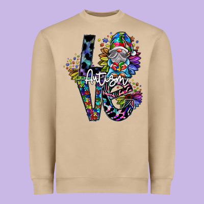 Love Autism Heavyweight Sweatshirt Designed By Sublimationcraftshop