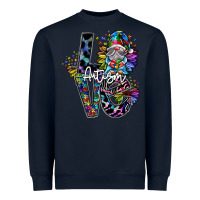Navy love autism Heavyweight Sweatshirt - SublimationCraftShop
