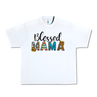 White blessed mama Urban Heavy Tee - CowhideDigitalArt