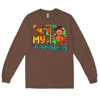 Chestnut my first thanksgiving with turkey Long Sleeve Tee - AdoDesignShop