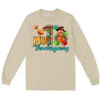 Mushroom my first thanksgiving with turkey Long Sleeve Tee - AdoDesignShop