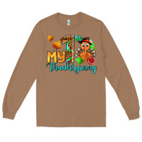 Toasted Coconut my first thanksgiving with turkey Long Sleeve Tee - AdoDesignShop
