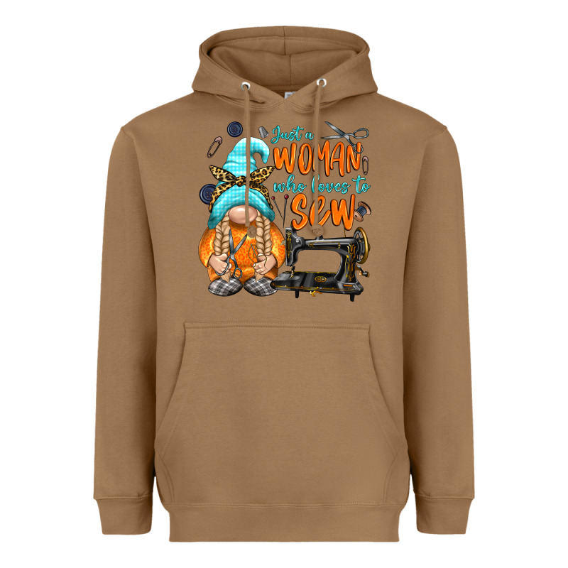 Just A Woman Who Loves To Sew Heavyweight Hoodie by NancyCooperArtShop | Teevron