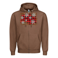 Chestnut snowflake background Zipper Hoodie - BarkalooDesign
