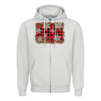 Dove Grey snowflake background Zipper Hoodie - BarkalooDesign