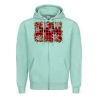 Seafoam snowflake background Zipper Hoodie - BarkalooDesign
