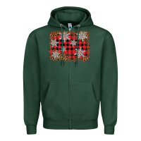 Sports Green snowflake background Zipper Hoodie - BarkalooDesign