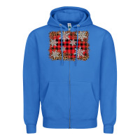 True Royal snowflake background Zipper Hoodie - BarkalooDesign