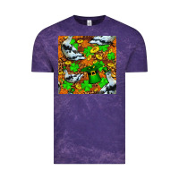 Cloud Purple St patricks  duck with leprechaun hat  seamless Vintage Tee - FaDigitalArtStudio