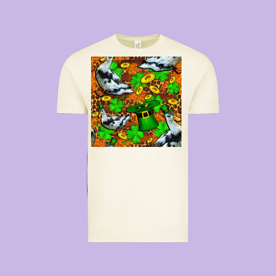 St Patricks  Duck With Leprechaun Hat  Seamless Vintage Tee Designed By Fadigitalartstudio