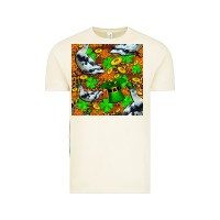 Vintage Arctic St patricks  duck with leprechaun hat  seamless Vintage Tee - FaDigitalArtStudio