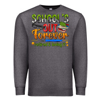 Charcoal Heather schools out forever Premium Sweatshirt - NancyCooperArtShop