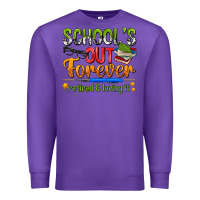 Purple schools out forever Premium Sweatshirt - NancyCooperArtShop