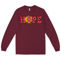 Burgundy hope sunflower and ribbon Long Sleeve Tee - AdoDesignShop