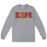 Heather Grey hope sunflower and ribbon Long Sleeve Tee - AdoDesignShop