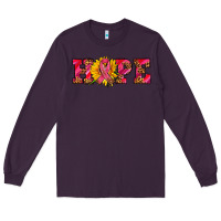 Plum hope sunflower and ribbon Long Sleeve Tee - AdoDesignShop