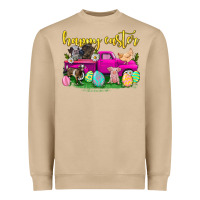 Mushroom happy easter truck with farm animal Heavyweight Sweatshirt - Neo Western