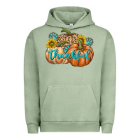 Pigment Oil Green Thankful Urban Hoodie - texasbilliewilder