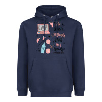 Navy she works willingly with her hands Heavyweight Hoodie - MaliasSmallBusiness