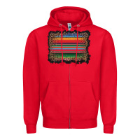 Red serape background Zipper Hoodie - BarkalooDesign