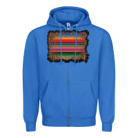 True Royal serape background Zipper Hoodie - BarkalooDesign
