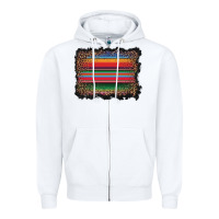 White serape background Zipper Hoodie - BarkalooDesign