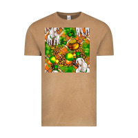 Vintage Camel St patricks  goat family with balloons seamless Vintage Tee - FaDigitalArtStudio