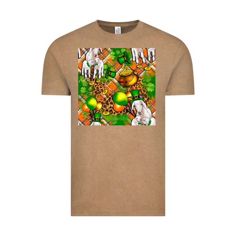 St Patricks  Goat Family With Balloons Seamless Vintage Tee by FaDigitalArtStudio | Teevron