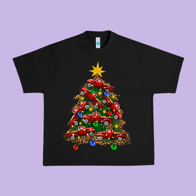 Christmas Truck Tree Urban Heavy Tee Designed By Fadigitalartstudio