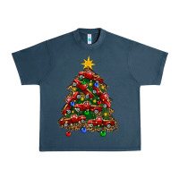 Midnight Navy christmas truck tree Urban Heavy Tee - FaDigitalArtStudio