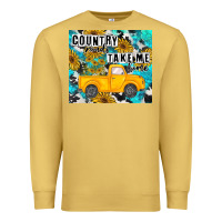Antique Gold country roads take me home Premium Sweatshirt - MaliasSmallBusiness